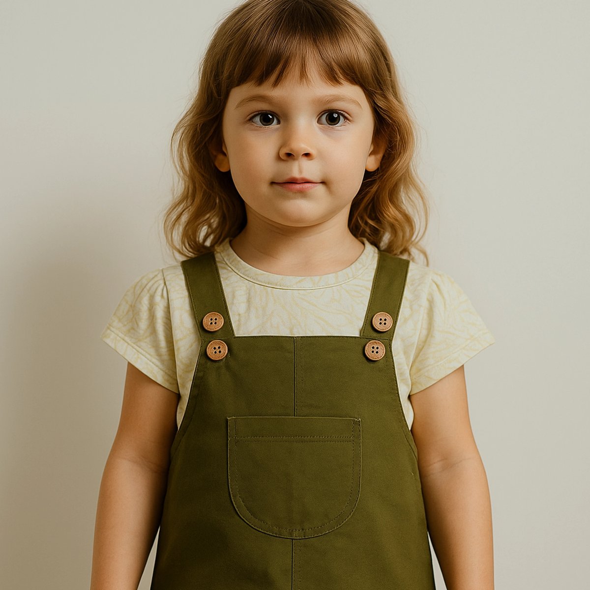 Girls Playful Denim Dungaree 009 — view 6