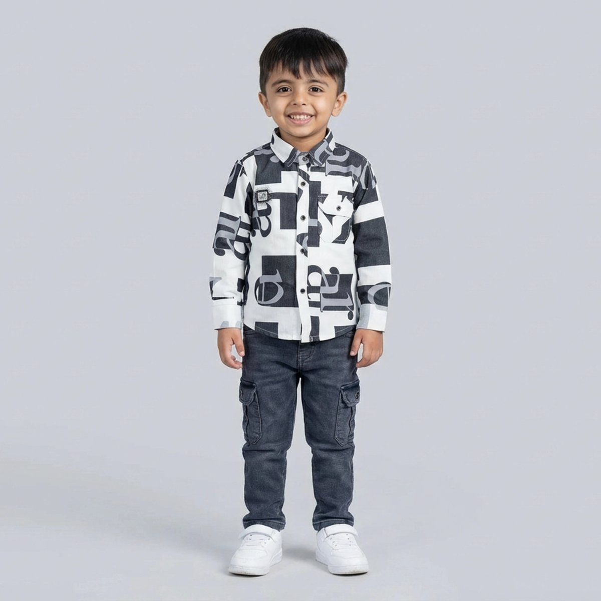 Kids Casual Kurta Pyjama Set 009 — view 4
