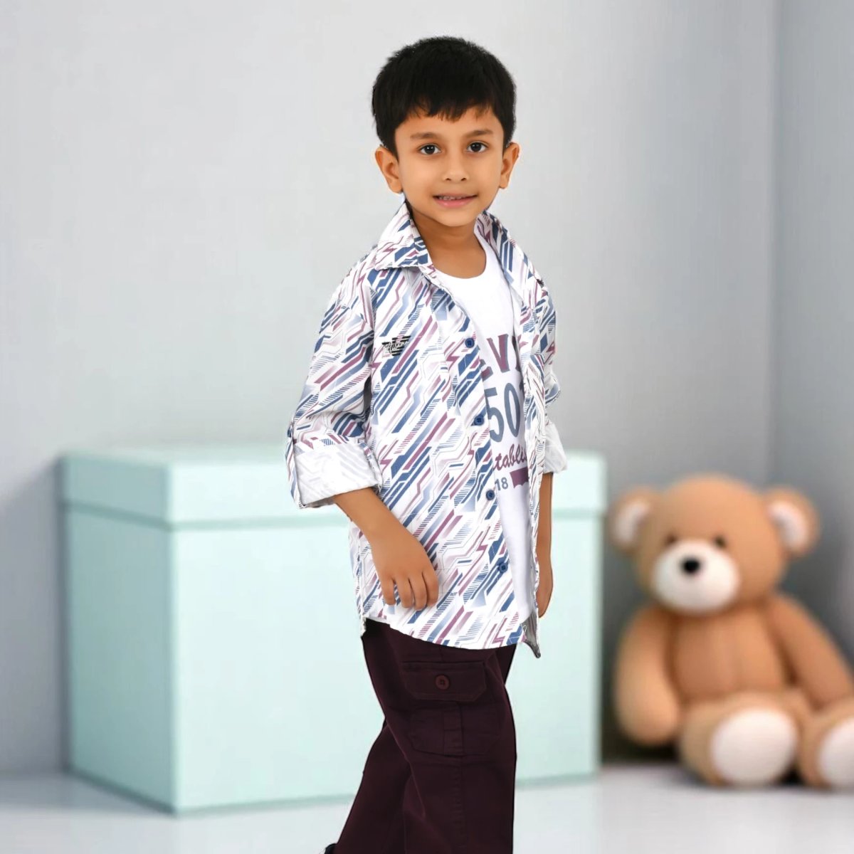 Girls Classic Kurta Pyjama Set 011 — view 3