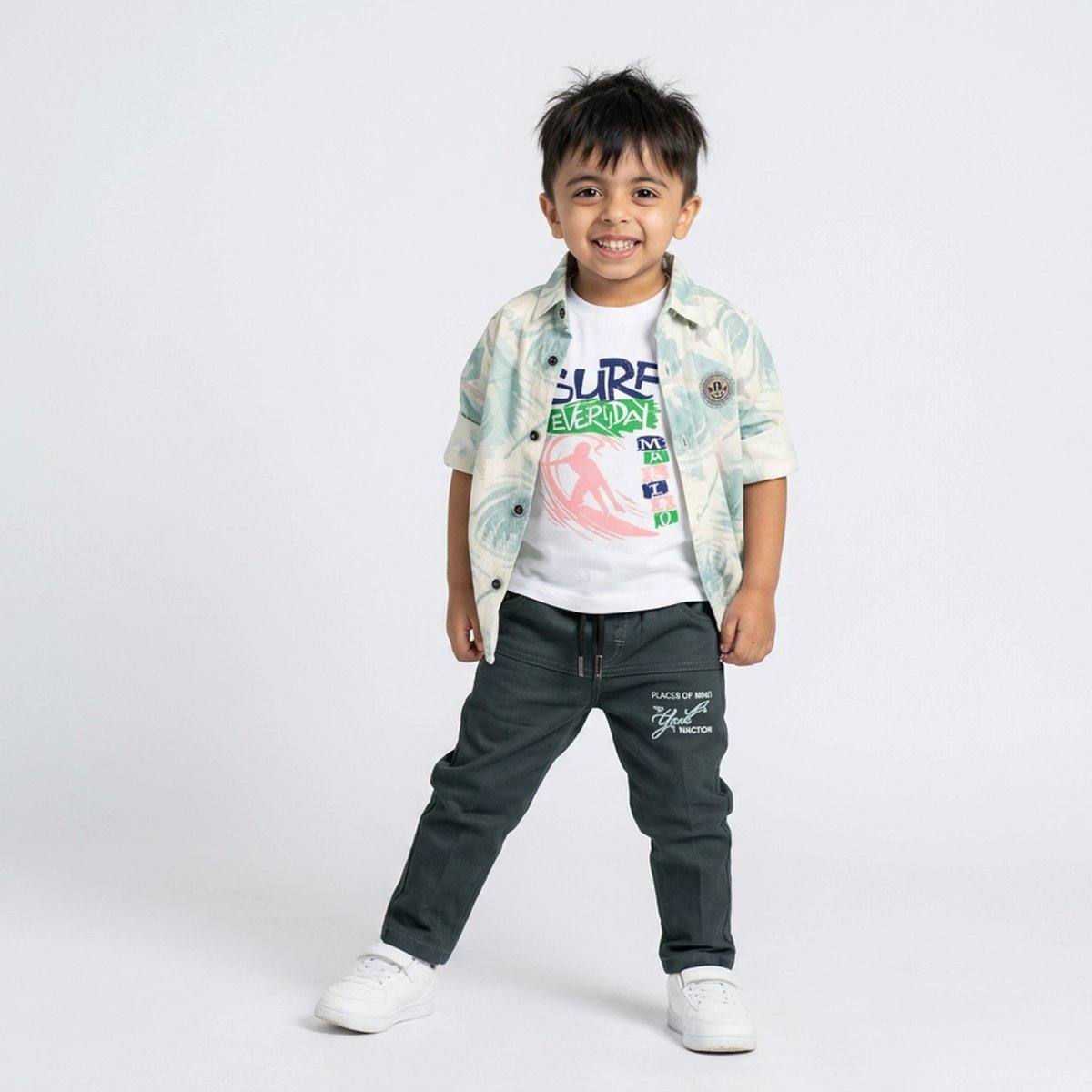 Boys Winter Kurta Pyjama Set 035 — view 3